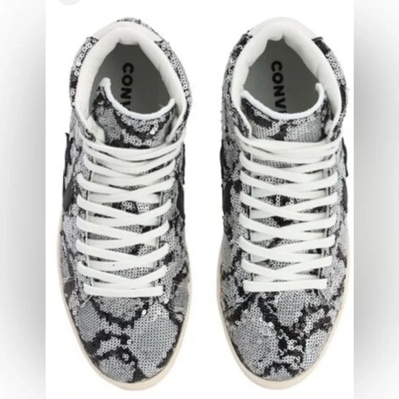 Converse Monochrome Sequin High-Tops - Picture 2 of 5